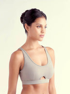 Adah Wire-free Bra, Petite, Contoured, Push-up, Racerback Sports Bra