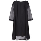 Women's Plus Size Sequin Dress Solid Color Crew Neck Party Dress