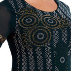 Women's Plus Size Holiday Dress Floral Crew Neck Ruffle Vintage Dress