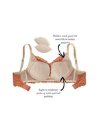 Coree Deep-Plunge Bra, Petite, Removable Push-Up Pads, Underwire, Lace