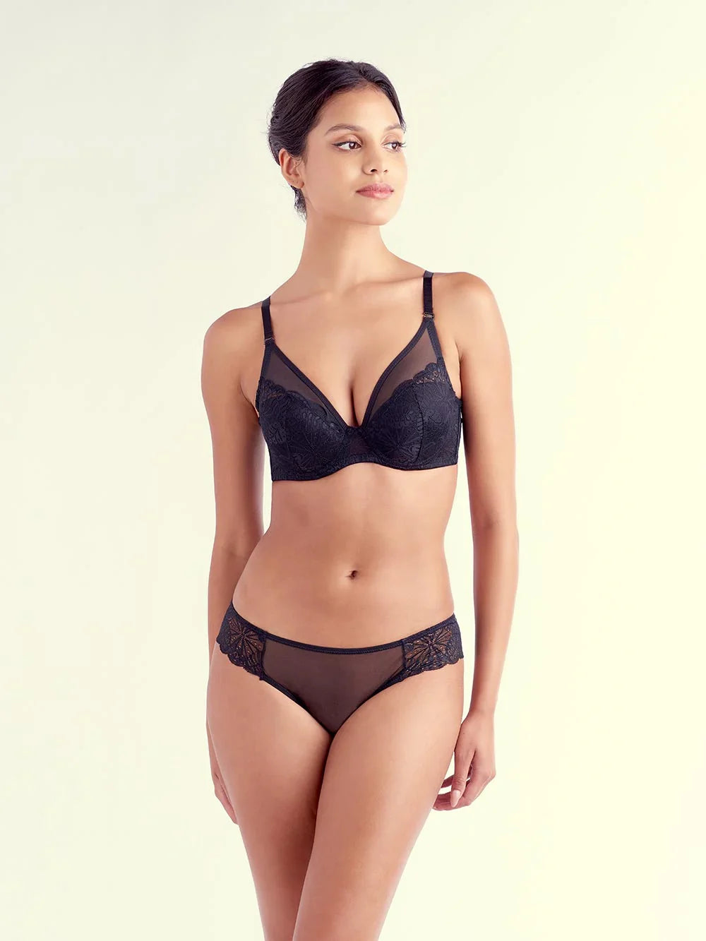 Ashly Lace Bra, Petite, Push-up, Demi-Cup, Small Sizes