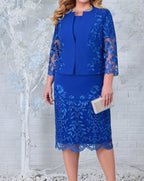 Women's Plus Size Two Piece Dress