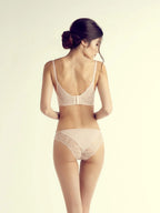 Heather Contoured, Petite, Push-Up Bra, Lace Back Detail, Smooth Cup