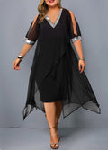 Women's Plus Size A Line Dress Print Casual Sexy Short Mini Dress