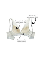 Gillian Wire-free Bra, Petite, Deep-plunge, Light Contoured Cup, Lace