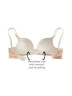 Kymber Contoured Bra, Petite, Push-Up, Deep-Plunge, Molded Cups, Lace