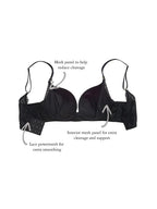 Heather Contoured, Petite, Push-Up Bra, Lace Back Detail, Smooth Cup