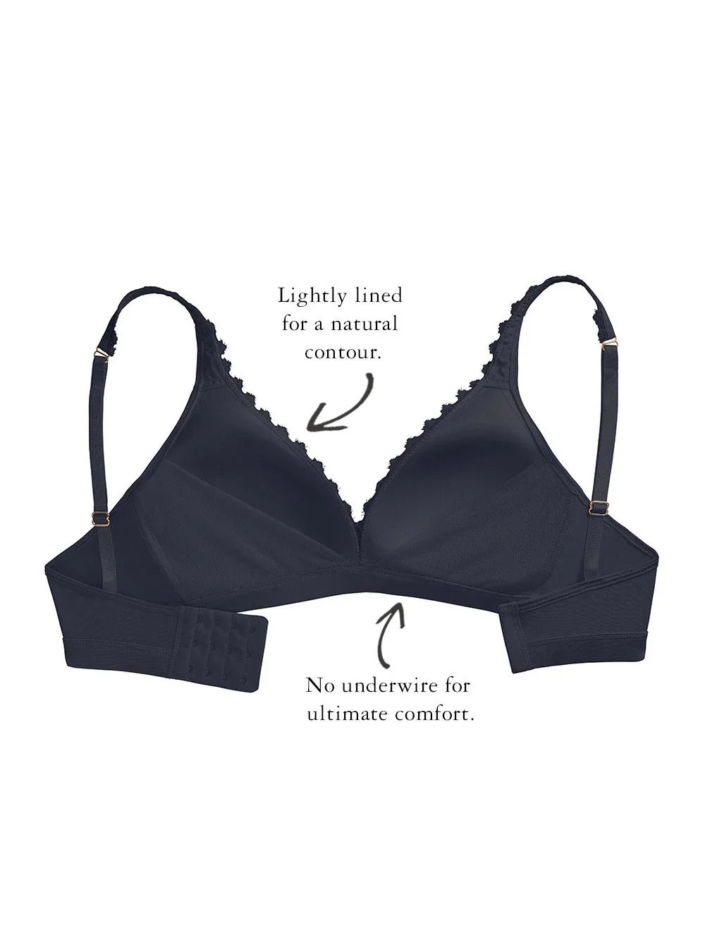 Erika Wire-free Bra, Petite, Lightly Lined, Smooth Cup, T-Shirt Bra