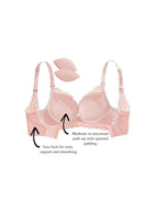 Rell Push-Up Bra, Petites, Extra Wide Band, Removable Push-Up Pads