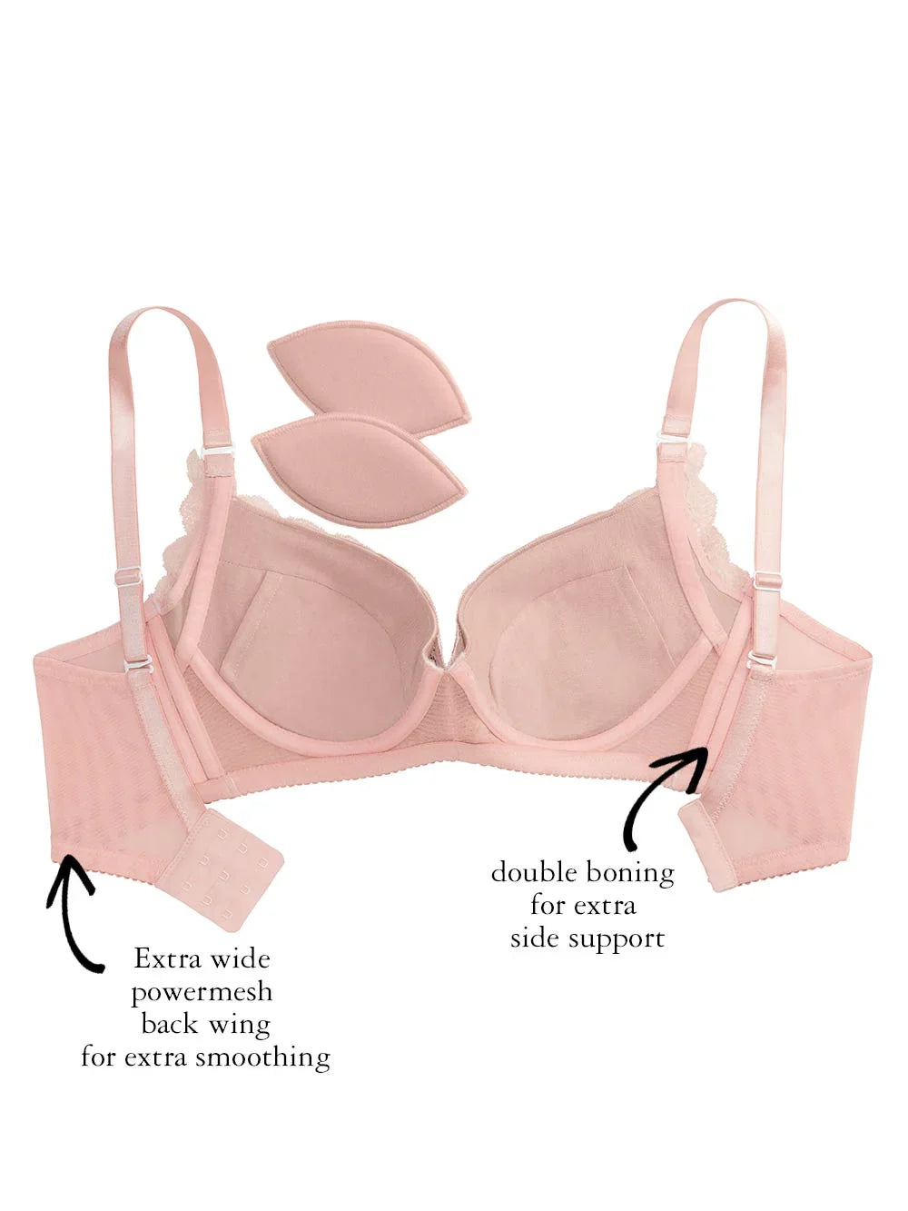 Wendy Mini Corset Bra, Petites, Extra Wide Band, Push-Up, Lace
