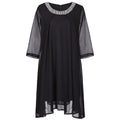 Women's Plus Size Sequin Dress Solid Color Crew Neck Party Dress