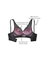 Gillian Wire-free Bra, Petite, Deep-plunge, Light Contoured Cup, Lace