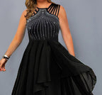 Women's Plus Size Party Dress Pure Color Spaghetti Straps Sleeveless Dress