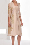 Women's Two Piece Dress Knee Length Dress
