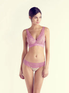 Gillian Wire-free Bra, Petite, Deep-plunge, Light Contoured Cup, Lace