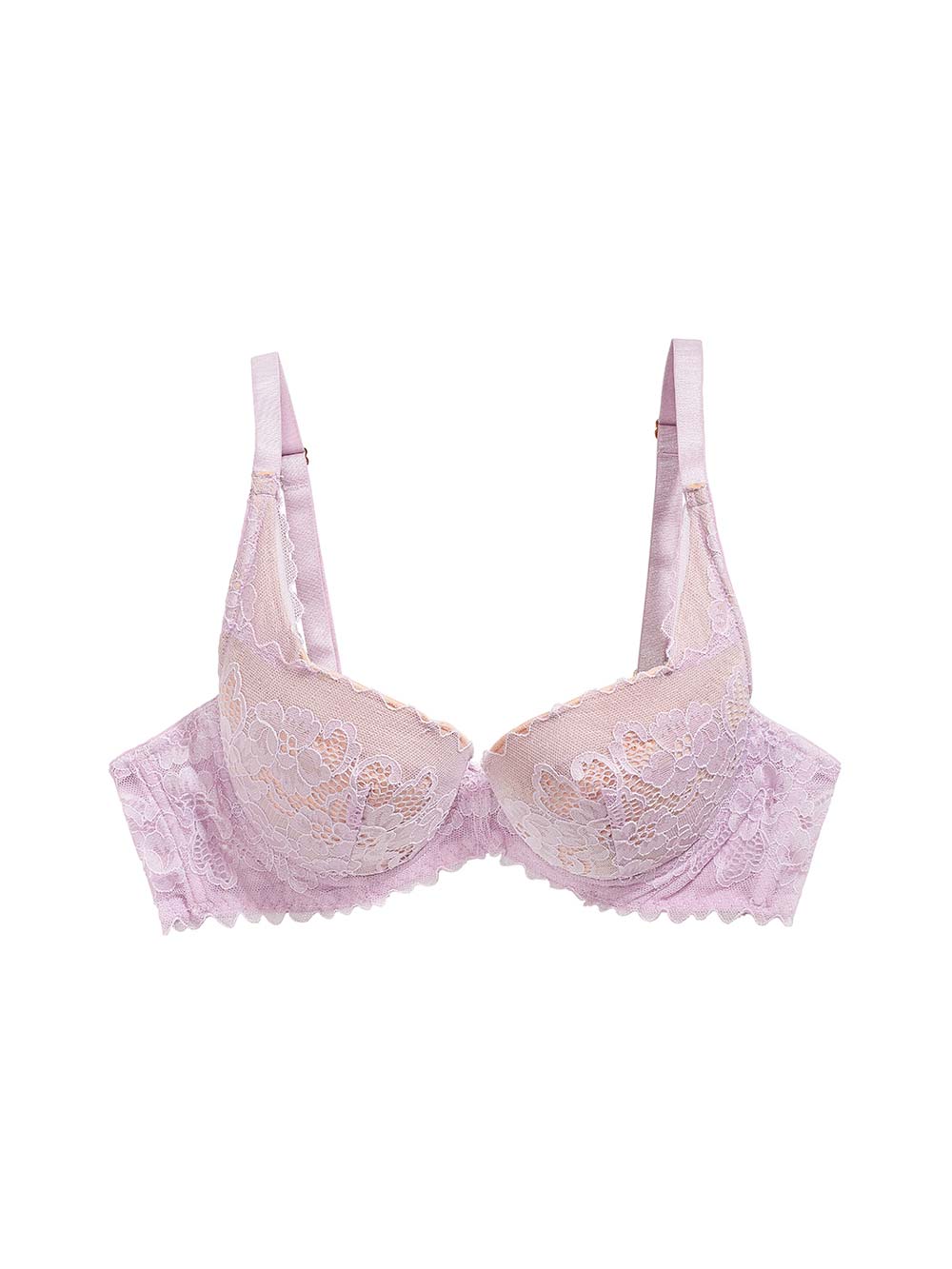 Courtney Demi-Cup Bra, Petite, Removable Push-Up Pads, Soft-Cup, Lace