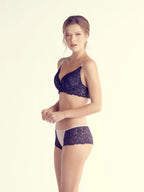 Coree Deep-Plunge Bra, Petite, Removable Push-Up Pads, Underwire, Lace