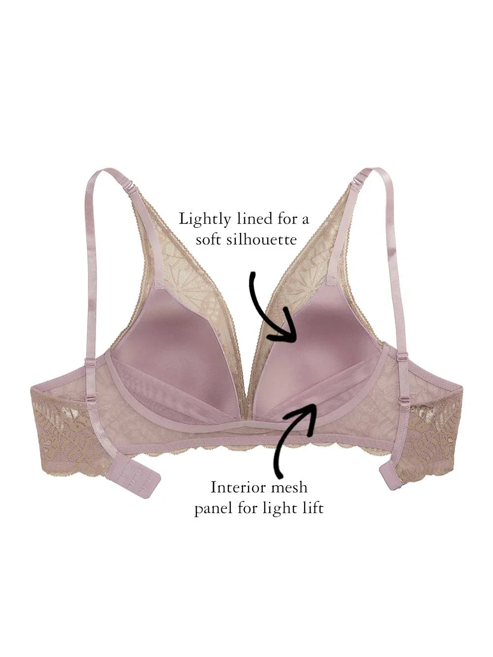 Elodie Lace Bra, Petite, Push-up, Small Sizes