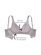Vanessa Wire-Free Bra, Petites, Light Push-Up, Wide Band, Bralette