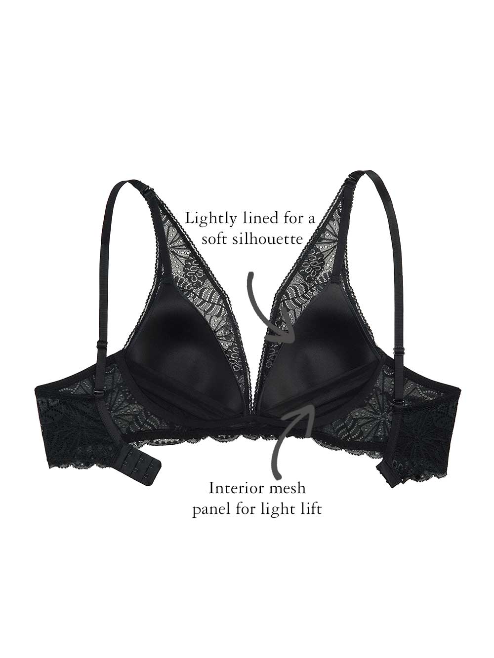 Elodie Lace Bra, Petite, Push-up, Small Sizes