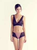 Gillian Wire-free Bra, Petite, Deep-plunge, Light Contoured Cup, Lace