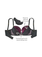 Jeanne Bra, Petite, Demi-cup, Push-up, Removable padding, Smooth Cup