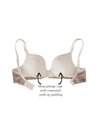 Kymber Contoured Bra, Petite, Push-Up, Deep-Plunge, Molded Cups, Lace